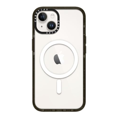 Image of CASETiFY for iPhone 14 Case - Impact Compatible with MagSafe Clear Black