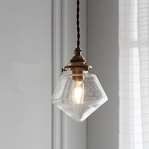 Chandelier retro brass suspension de lampe lanterne creative