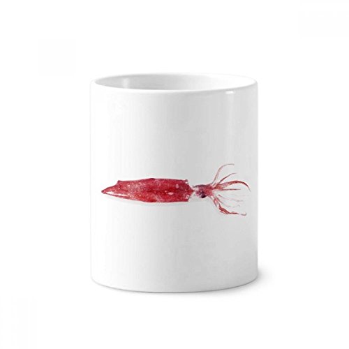 Tasse blanche céramique 350ml porte-brosse à dents et stylo rose