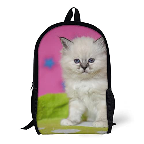 Cartable imprimé 3D chat résistant pour les étudiants de mode décontractée - 5