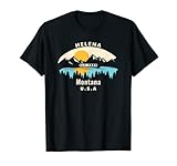 Helena Montana Souvenir Mountain Sunset River T-Shirt