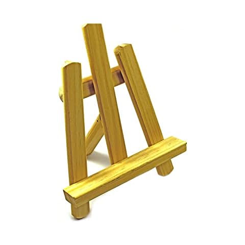 Natural Pine Wood Tabletop Display Tripod Easel 14X20CM Tripod Easel for Kids for Painting, Drawing, Sketching, Displaying Photos, Decorative Cover