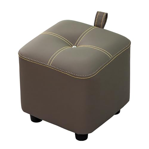 HGFVNFVKHA Otomano Cuadrado Acolchado, Reposapiés de Cuero PU con Patas Antideslizantes para Salón Dormitorio Entrada o Pie de Cama(Multi-Colored,11.8in/30cm)