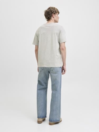 JACK & JONES Herren JJORGANIC Melange Tee SS ON, Red Dahlia/B W. Red Dhalia + W, XL 6