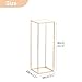 NUPTIO 2 Pcs Metal Flower Floor Vase Column Geometric Centerpieces Flower Stand for Tables, 31½ inch Tall Gold Flower Holder for Home Party Wedding Decorations, Rectangular Display Rack