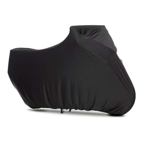 BHIEE Housse de Moto Housse de Protection Tissu élastique et Respirant Bâche de Protection pour l'intérieur de la Moto 295 x 109 x 140 cm - Noir