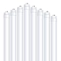 Feit Electric 8FT LED (4FT Tube Lights with Connectors to Make 8ft), Plug & Play, 44W (75W Equivalent), 4000K Cool White, 3200 Lumens, T8/T12 Replacement, Ballast Compatible, T96/841/LED/RP/8, 8 Pack