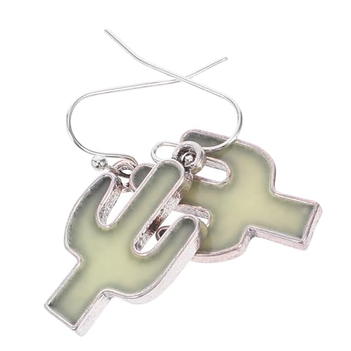 ORFOFE Pendientes de Cactus y Luna Fosforescentes para Mujer Estilo Bohemio Ligero y Cómodo Joyería Versátil para Fiestas y Uso Diario