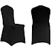 GEBIN Coprisedia Elasticizzati Spandex, Fodera Coprisedili Universali, Rimovibile E Lavabile, per Feste di Nozze, Banchetti, Protezione per Sedia da Pranzo Sala da Pranzo Mobili (Nero,6 Pezzi)