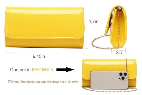 Image of Women Patent Leather Wallets Fashion Clutch Purses Evening Bag Many colors Handbag