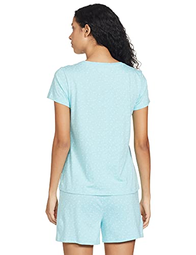 Image of Amazon Brand - Symbol Women's Cotton Regular Fit T-Shirt and Shorts Night Suit (Night Wear | Co-ord Set | Lounge Wear Set) (Available in Plus Sizes)