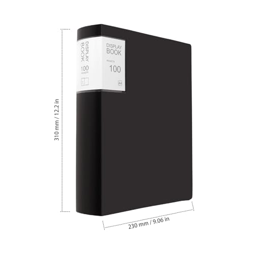 SYUTBOU 6 Stück Sichtbuch A4 mit 100 Klarsichthüllen, Präsentationsmappe mit Hüllen, Präsentationsbuch Sichtmappe für Büro, Zuhause