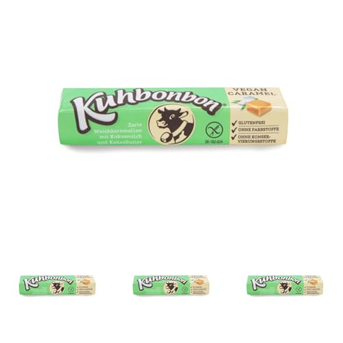 Kuhbonbon Vegano Barra Dulce De Caramelo 72 g (Paquete de 4)