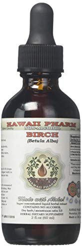 Birch Alcohol-Free Liquid Extract, Birch (Betula Alba) Dried Bark Glycerite 2 oz