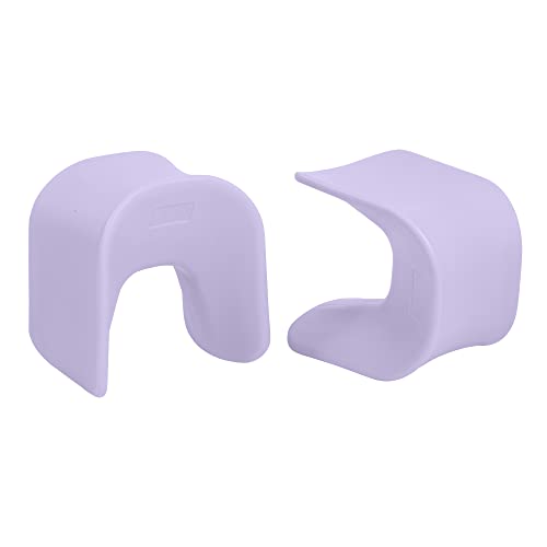 Image of ECR4Kids Wave Seat Perch Stool, 14in - 15.1in Seat Height, Flexible Seating, Light Purple, 2-Pack