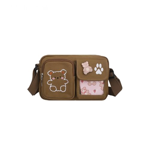 Fille sac à bandoulière marron compact pour éviter le désordre quotidien