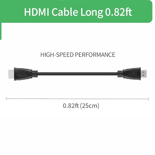 5-Pack 4K Ultra Haute vitesse HDMI Câble, 0.25m HDMI Un Jumper, OD 5.0mm