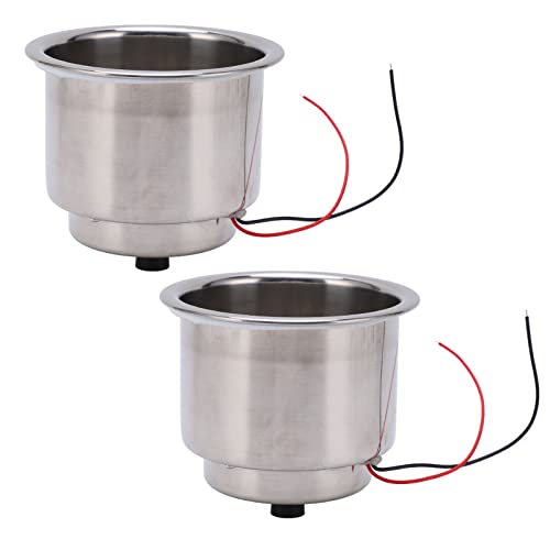 Insertos LED para portavasos, pack de 2, rojo