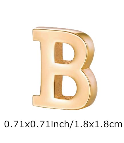 Image of vmcoatdu A-Z Initial Pins 26 Letters Pins 18K Gold Plated and Silver Tone Metal Brooch Breastpin Badge