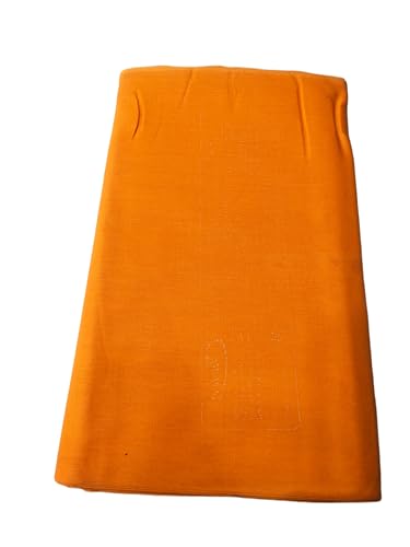 Image of Unstitched Cotton Astar /Lining /Cloth /Kapda Running into Meters for Suit,Sherwani,Kurti,Blouse /Choli,lehanga & Dress Materials(Available in 2,4,6 Meters Variation) (Orange, 4 Meter)
