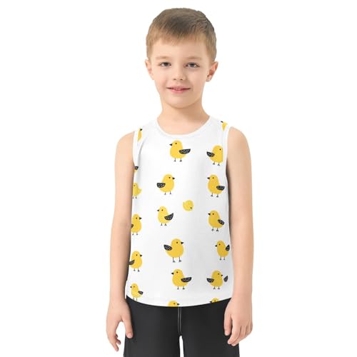 Boys Tank Top Shirts Chick Cartoon Bird Sleeveless T-Shirts Crew Neck for Kids Clothing Children2