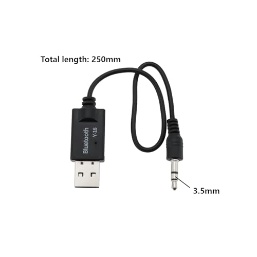 Cable adaptador USB Bluetooth a AUX 3.5mm 2PCS miniatura 4