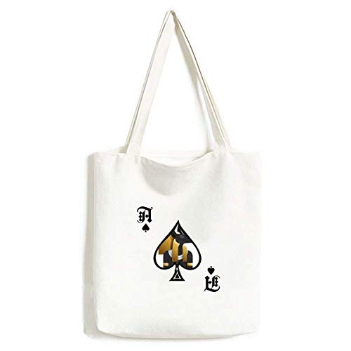 Sac à main Anubis en Égypte ancienne lavable motif as de pique noir