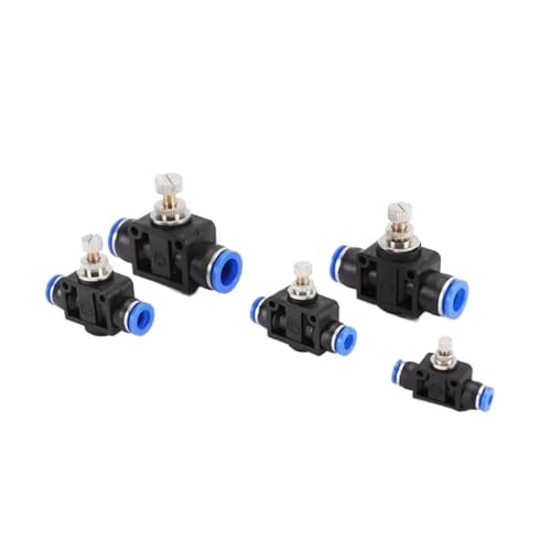 Válvula de mariposa SA con accesorios de empuje neumáticos para regular flujo de 4-12 mm 2