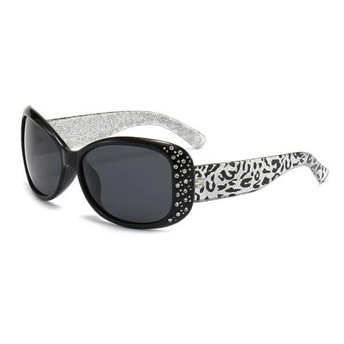 Lunettes de soleil polarisées rétro UV400 unisexes en noir