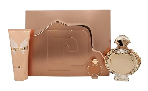 Olympea by Paco Rabanne Eau de Parfum Spray 80ml, Body Lotion 100ml & Eau de Parfum Spray 6ml