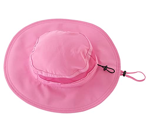 Connectyle Kids Wide Brim Sun Hat For Beach Quick Dry Bucket Safari Hats For Summer M Hot Pink #TOP1