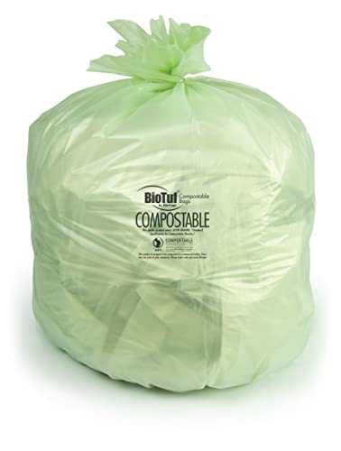 BioTuf 30 Gallon Can Liner by Heritage Bag Co. (150 Pack) 30"x39" 0.88mil Green