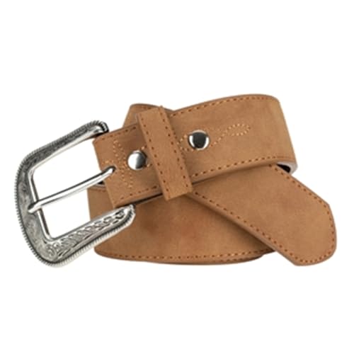 Wrangler Men's 38mm Crazy Horse Split Leather with Special Stitch Belt