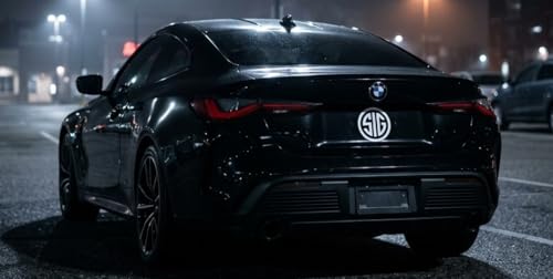 Image of SIG Decal - (White Reflective, 2 x 2 Inches) - Vinyl Car Bumper Sticker, Gun, Truck, Window, Motorcycle, Helmet, Bumper, Laptop