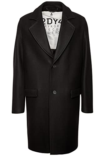 Drykorn Herren Wollmantel Solano Schwarz S