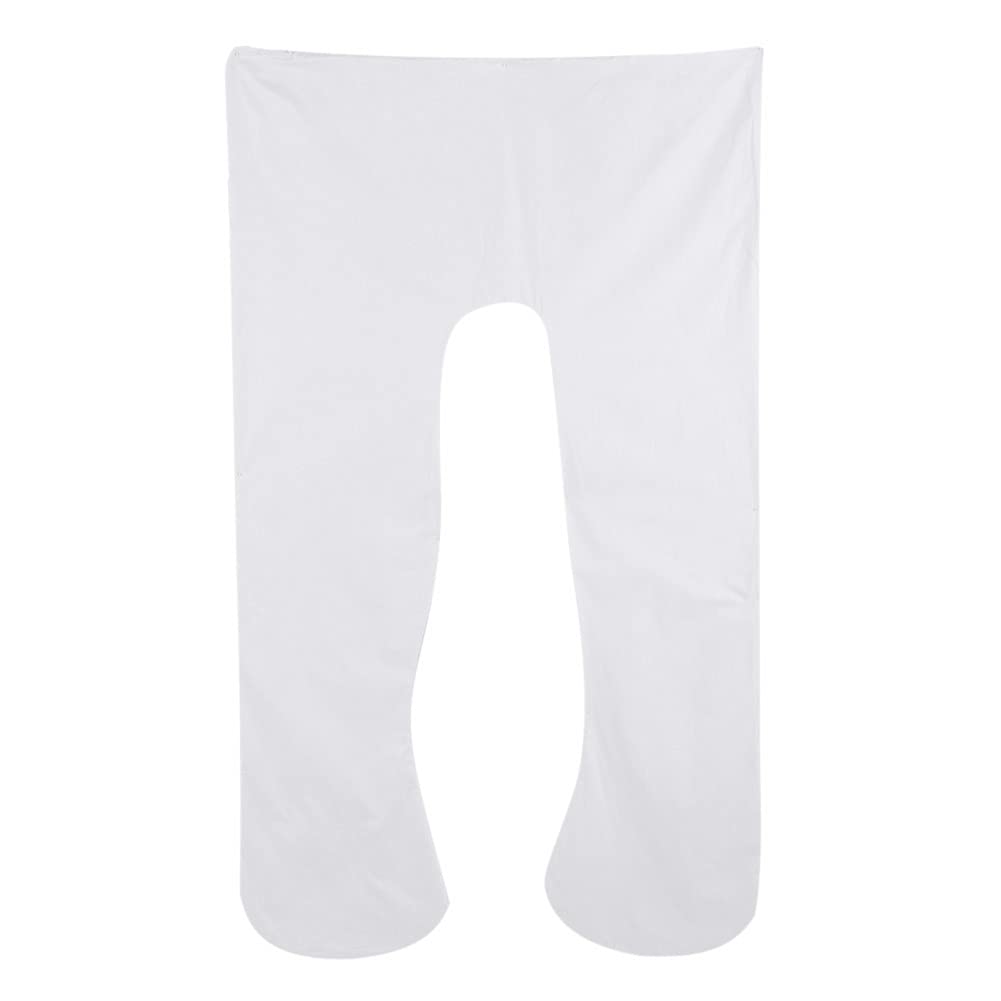 ele ELEOPTION U Shape Detachable Maternity Pillow Case Pregnancy Pillows Cover Only Pillowcase 32 x 61 inch White