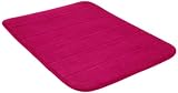 Pink- Incredibly Soft and Absorbent Memory Foam Bath Mat, 20 By 30-inch