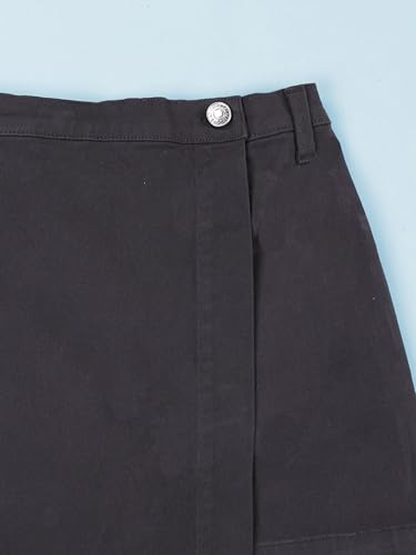 Image of KiddoPanti Girls Denim Over Lap Shorts