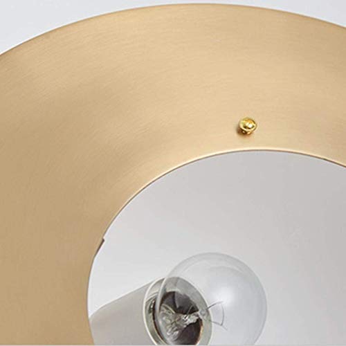 Suspension design couture E27 ajustable avec abat-jour acrylique doré