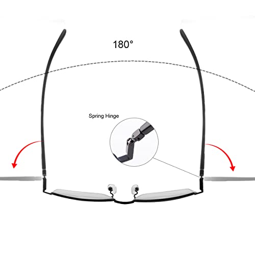 MIRYEA Spring Hinges Photochrome Progressive Multifocus Transition Reading Glasses Blue Light Blocking Multifocal Computer Glasses
