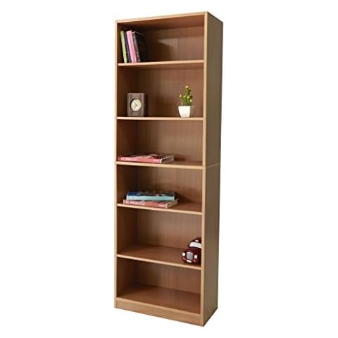 Absolute Deal Tall Narrow Bookcase with Adjustable Shelves Cover