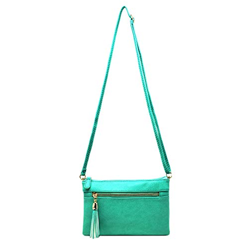 Image of Solene Women's Lightweight Multi Compartment Wristlet Clutch Wallet Crossbody Bag