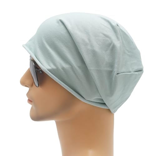 Image of ZLYC Cotton Thin Slouchy Beanie Hat for Men Women Fashion Soft Stretch Knit Skull Cap