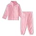 adidas Baby Girl's Zip Front Classic Tricot Jacket and Joggers Set, Light Pink, 18M