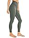CRZ YOGA Mujer Naked Feeling Deportivos 7/8 Leggings Yoga Fitness Pantalon de Cintura Alta con Bolsillos-63cm Sabio Gris 42