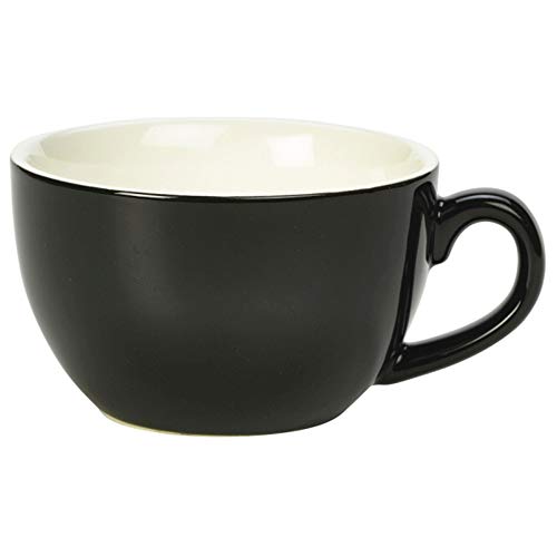 Genware Bowl Shaped Cup Black 6oz/170ml, Single