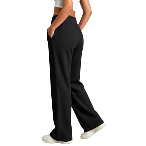 Pantalon large femme de jogging décontracté fluide à cordon