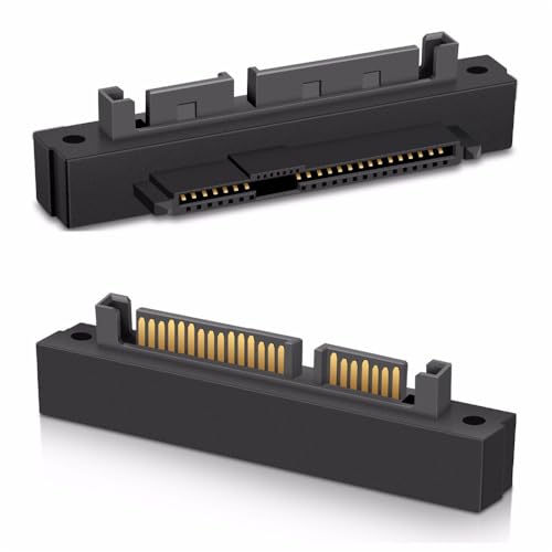 Adaptador SAS SFF-8482 22 Pin a SATA 7+15 Pin 90 Grados miniatura 6