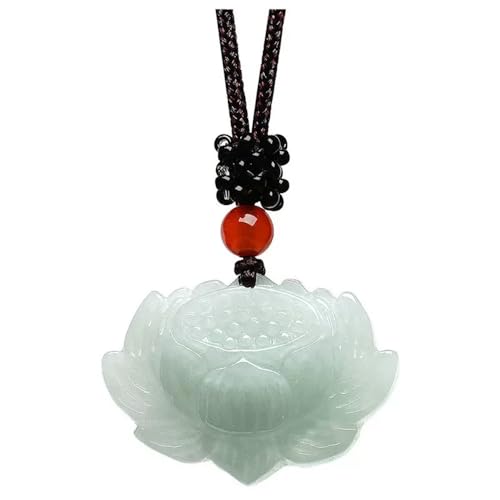 Collier en Jade vert Feng Shui et fleur sacrée, un trésor de sérénité pour femme
