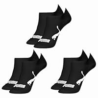 PUMA Kit 3 Pares de Meia Soquete Invisível Cano Curto Original, 3 Preto, 39-43